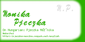 monika pjeczka business card